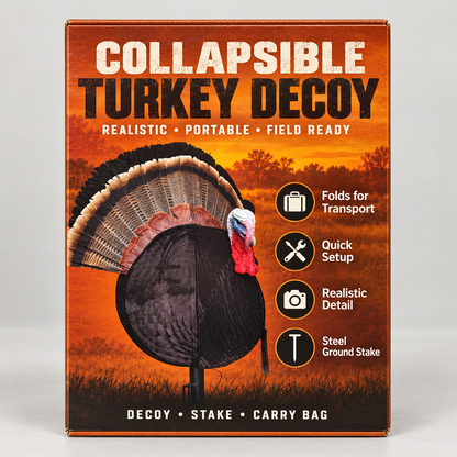 🔥Hunting season Promotion 43% OFF—🦃Ultra-Realistic Collapsible Full-Strut Turkey Decoy with Stake & Carry Bag