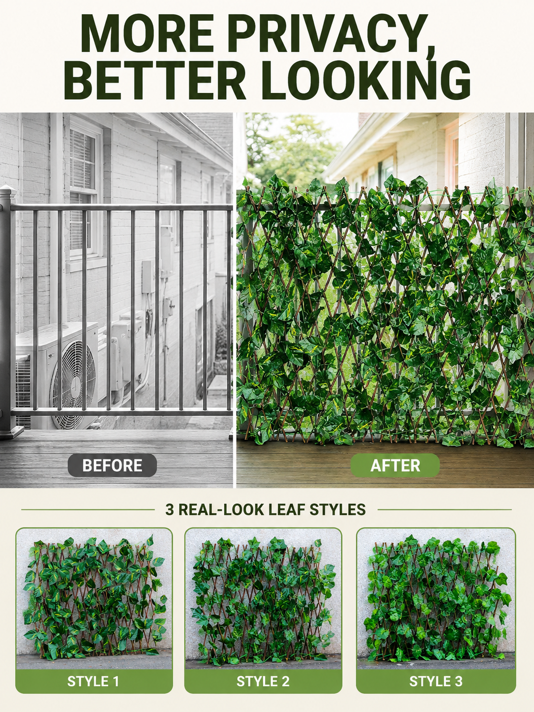 ✈️Last Day 50% OFF%🌿Garden Trend🔥Artificial ivy retractable fence privacy screen