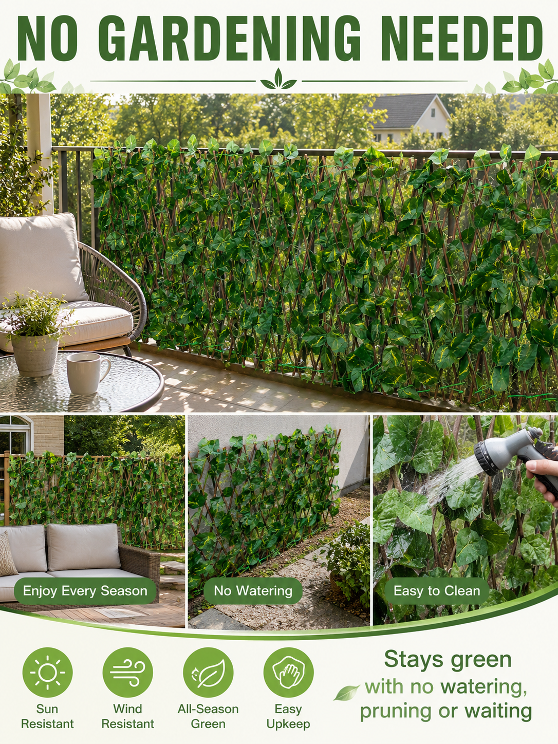 ✈️Last Day 50% OFF%🌿Garden Trend🔥Artificial ivy retractable fence privacy screen