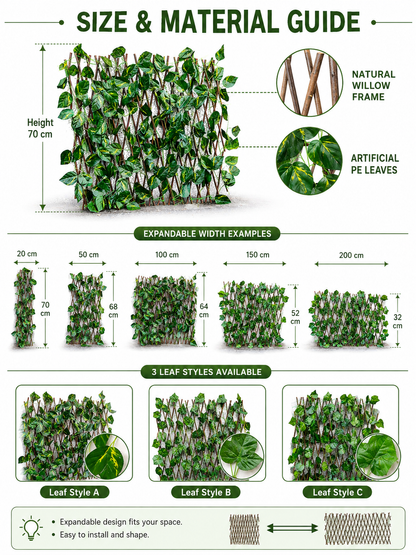 ✈️Last Day 50% OFF%🌿Garden Trend🔥Artificial ivy retractable fence privacy screen