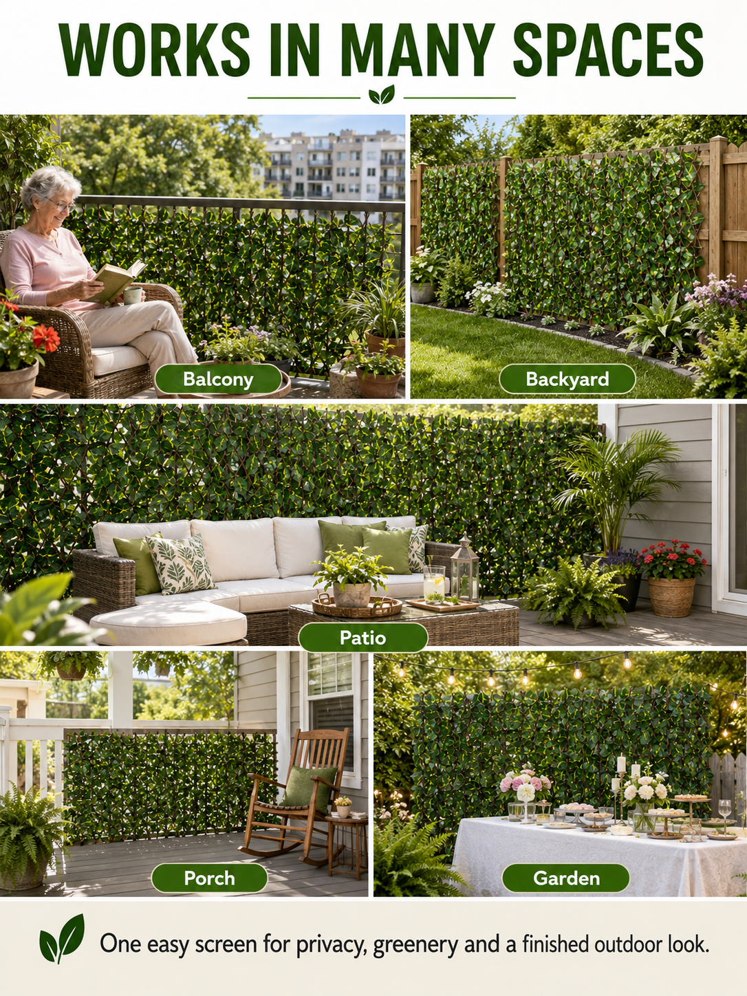 ✈️Last Day 50% OFF%🌿Garden Trend🔥Artificial ivy retractable fence privacy screen