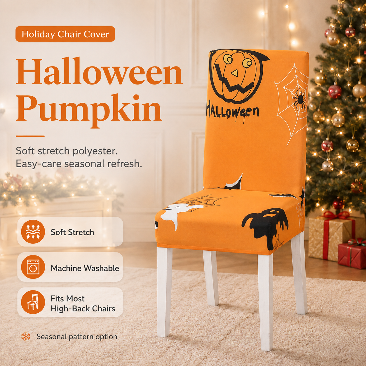 🎄Christmas Stretch Dining Chair Cover | Holiday Decor