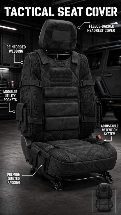 🏅2026 Best Seller🚙Rugged Truck Seat Cover – Tactical Storage, Seat Protection & All‑Day Comfort