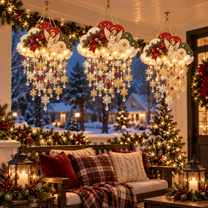 ✈️Last Day 50% OFF🪽✨ Angelic Christmas Snowfall Cloud – Lighted Hanging Holiday Decor☁️