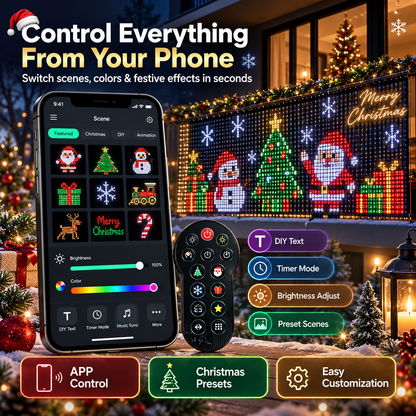 🔥LAST DAY 49% OFF -🎄 Smart RGB Pixel LED Curtain Lights | App-Controlled Dynamic Holiday Light Show for Outdoor Home Decoration