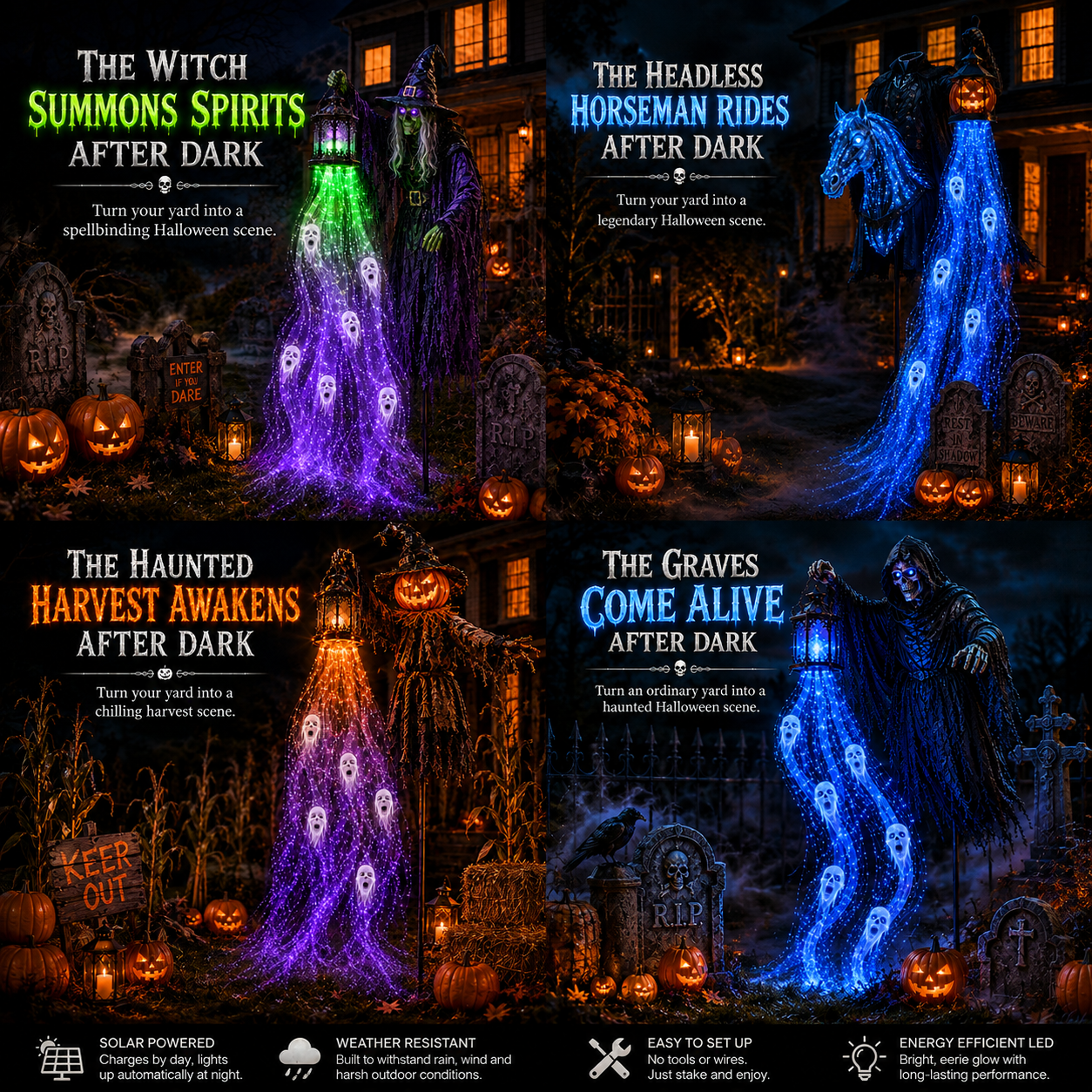 🎃 Today 49% OFF🎁💀Halloween Soul Harvester Animated Garden Light