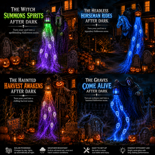 🎃 Today 49% OFF🎁💀Halloween Soul Harvester Animated Garden Light
