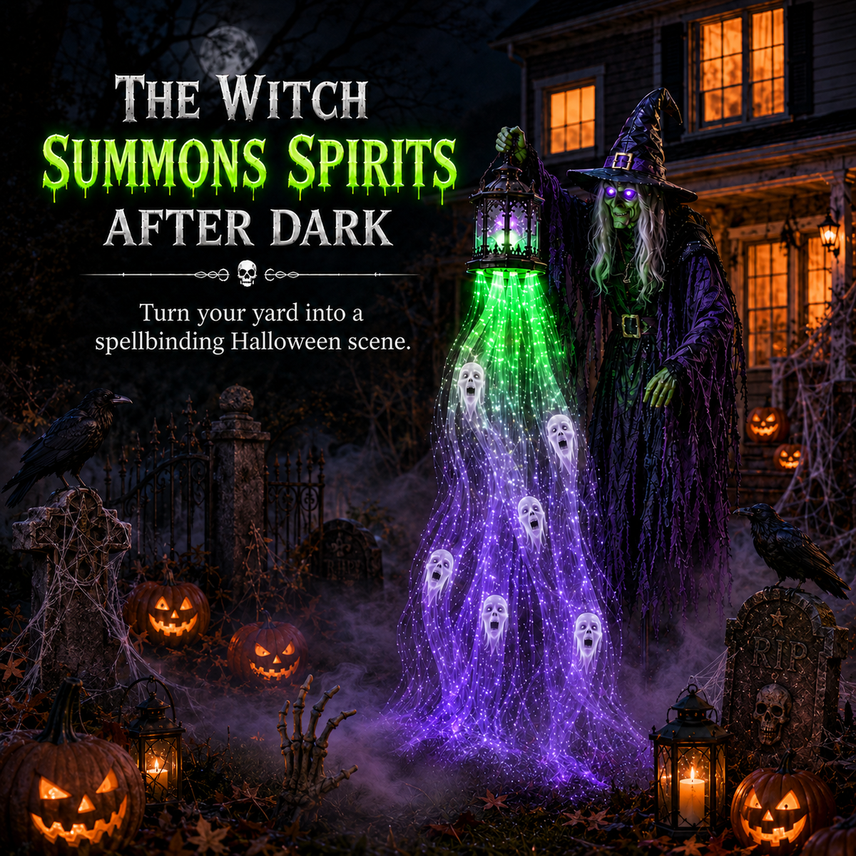 🎃 Today 49% OFF🎁💀Halloween Soul Harvester Animated Garden Light