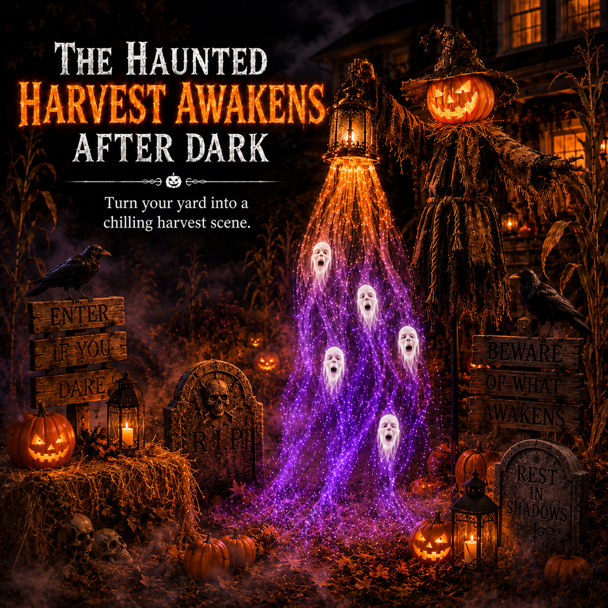 🎃 Today 49% OFF🎁💀Halloween Soul Harvester Animated Garden Light
