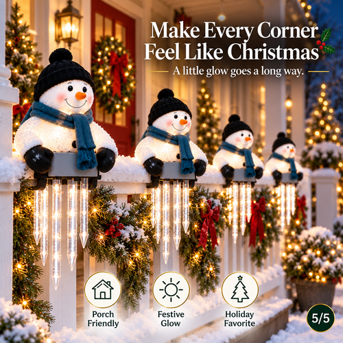 🔥 Today 49% OFF - ⛄❄️WinterGlow Snowman Icicle Light Decor