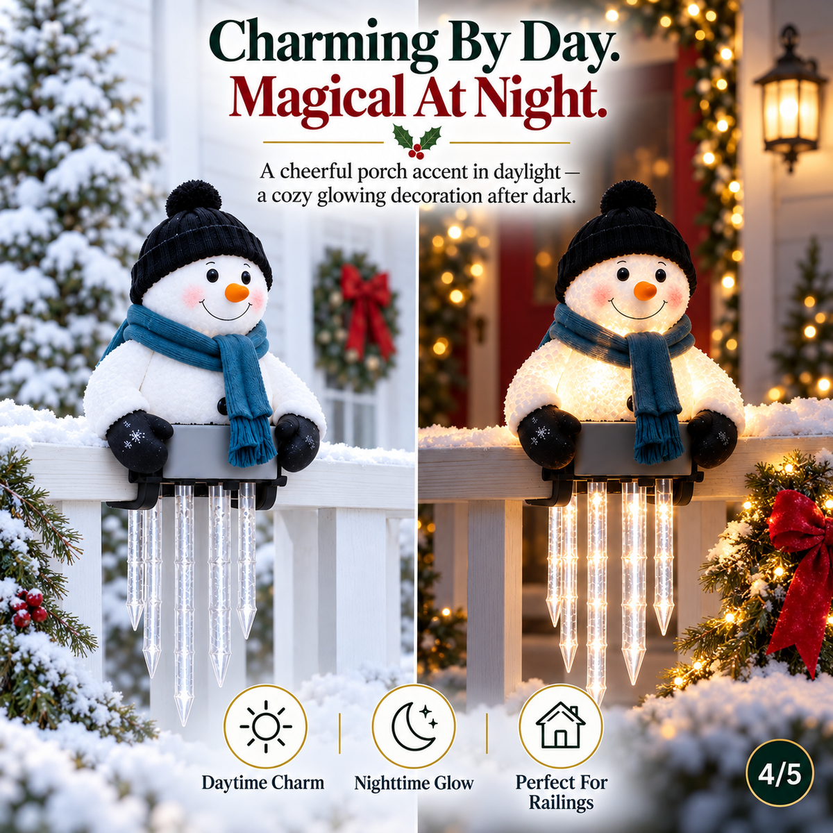 🔥 Today 49% OFF - ⛄❄️WinterGlow Snowman Icicle Light Decor
