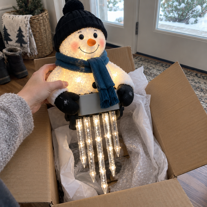 🔥 Today 49% OFF - ⛄❄️WinterGlow Snowman Icicle Light Decor