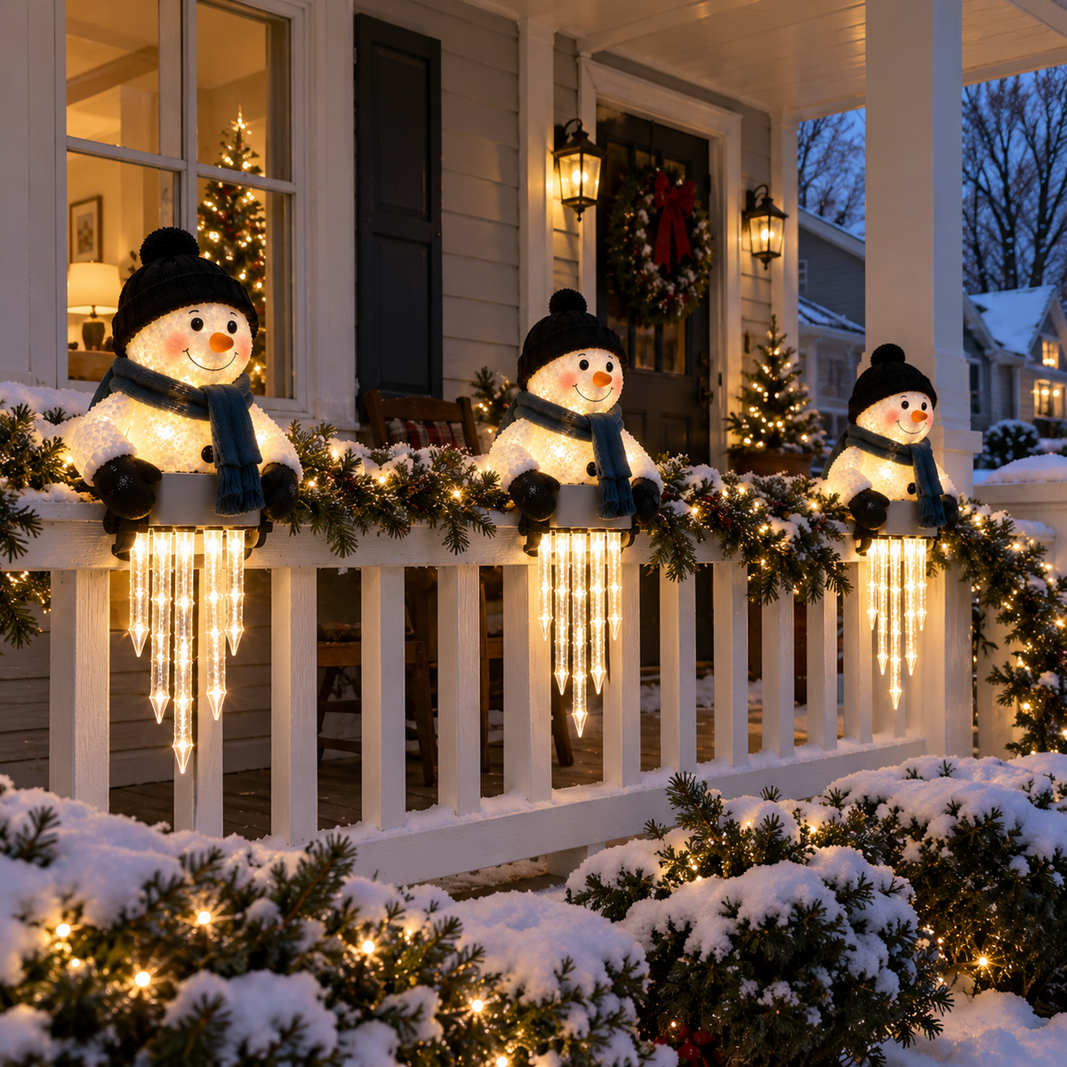 🔥 Today 49% OFF - ⛄❄️WinterGlow Snowman Icicle Light Decor