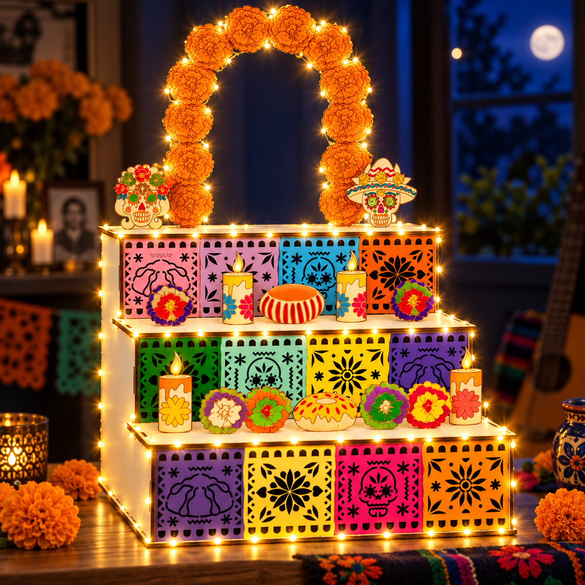🎃🏵️Day of the Dead Wooden Altar Display Set(📦Buy 2 Free Shipping)