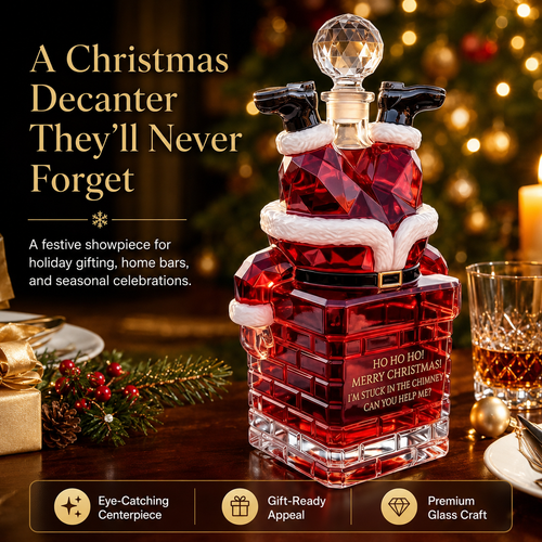 🎅 2026 Christmas Gift 50% Off--💥Santa Stuck in the Chimney Whiskey Bottle