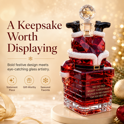 🎅 2026 Christmas Gift 50% Off--💥Santa Stuck in the Chimney Whiskey Bottle