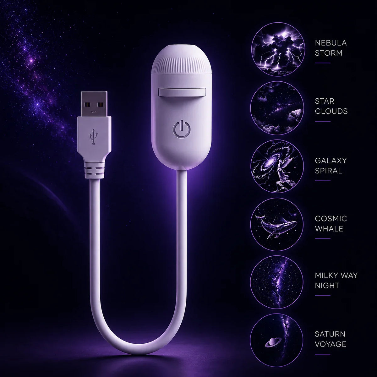 Galaxy Projector Night Light With Projection Discs