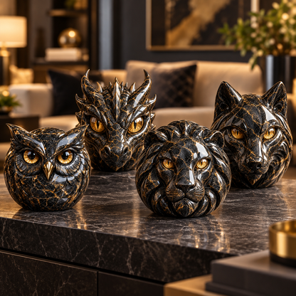 🔥Luxury Guardian Animal Stone Sculpture- ✨Elegant Home Décor & Gift-Ready Art Piece