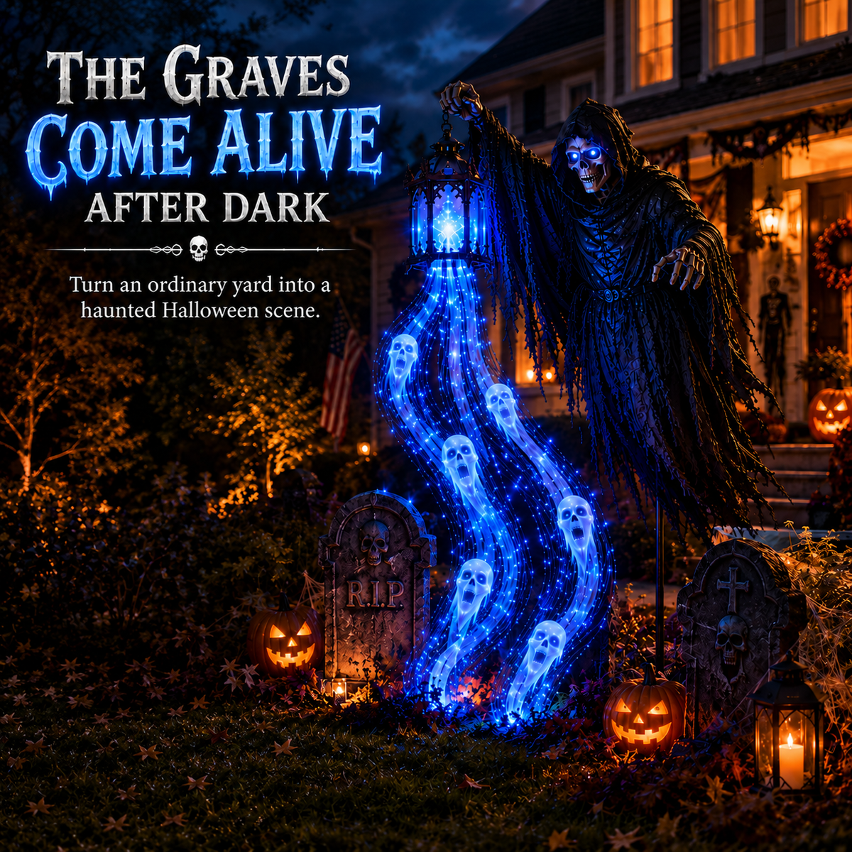 🎁 Today Only: 51% OFF 🎁Animated Halloween Soul Harvester Garden Light Collection💀