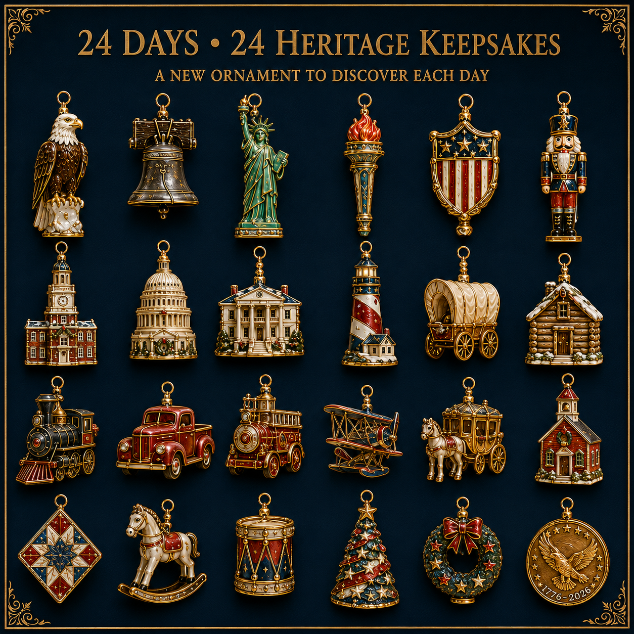 24 heritage-inspired Christmas keepsake designs