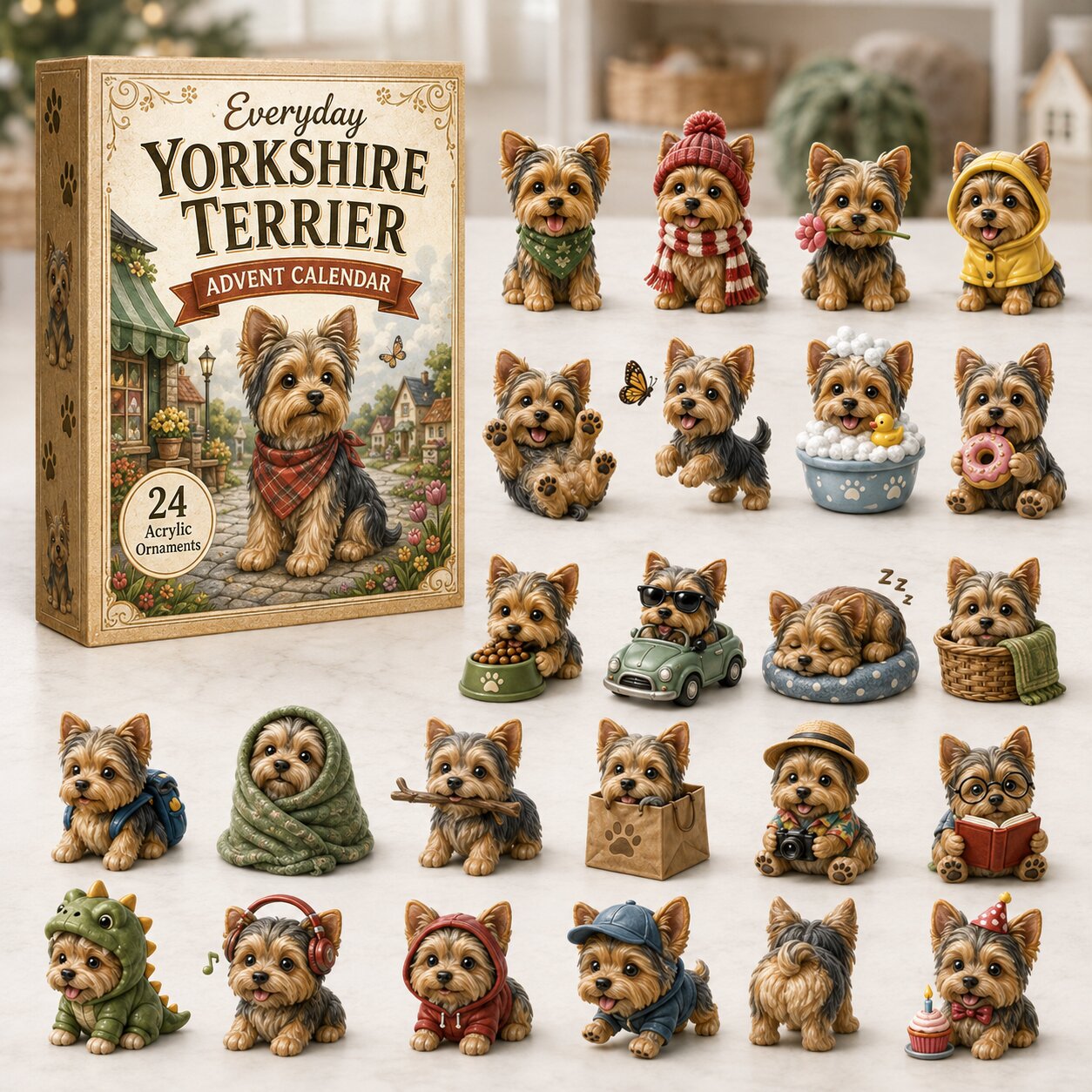🏅Everyday Yorkshire Terrier Advent Calendar 2026 - 24-Day Festive Countdown
