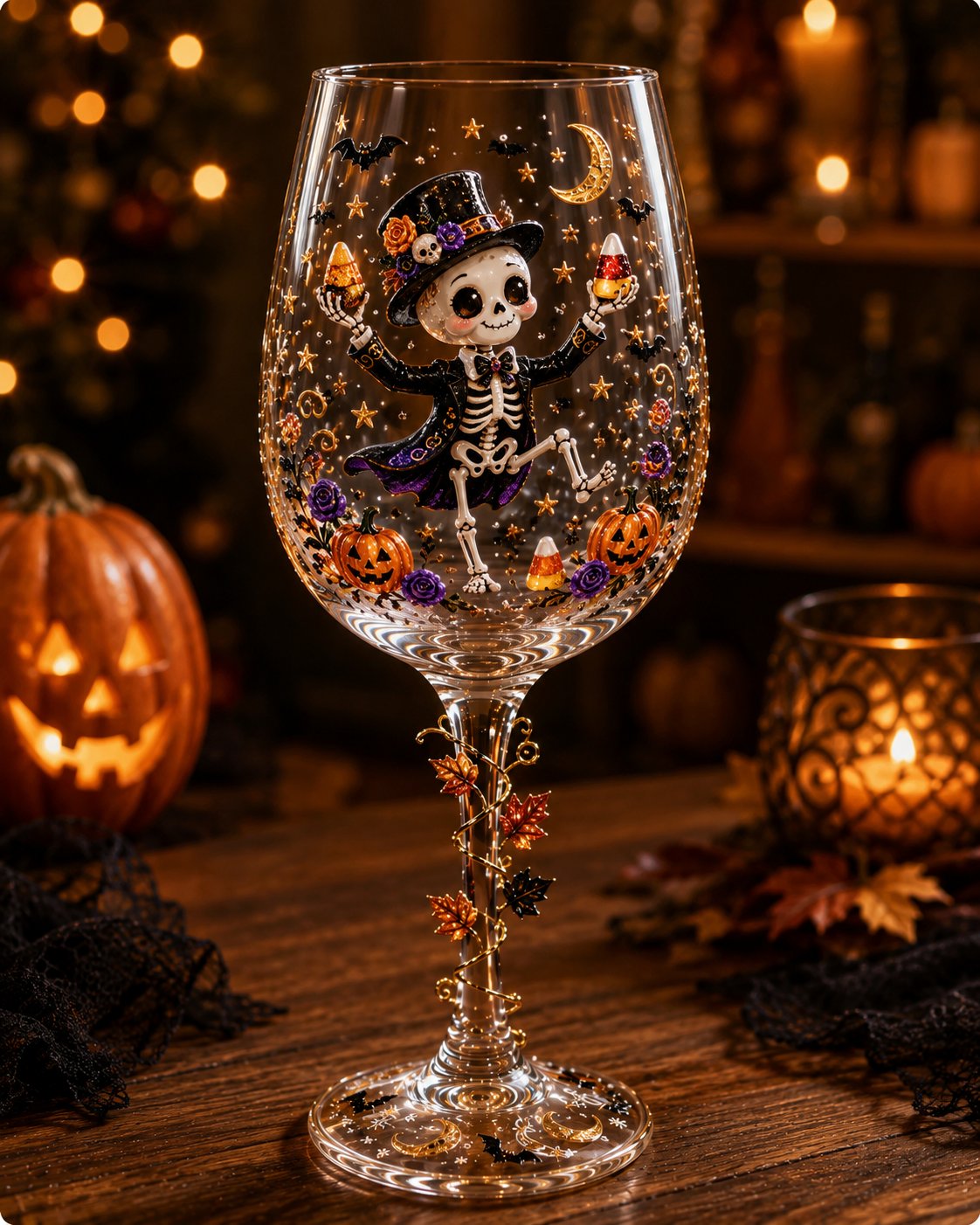 🎃 3D Halloween Goblet – Spooky Stemmed Glass