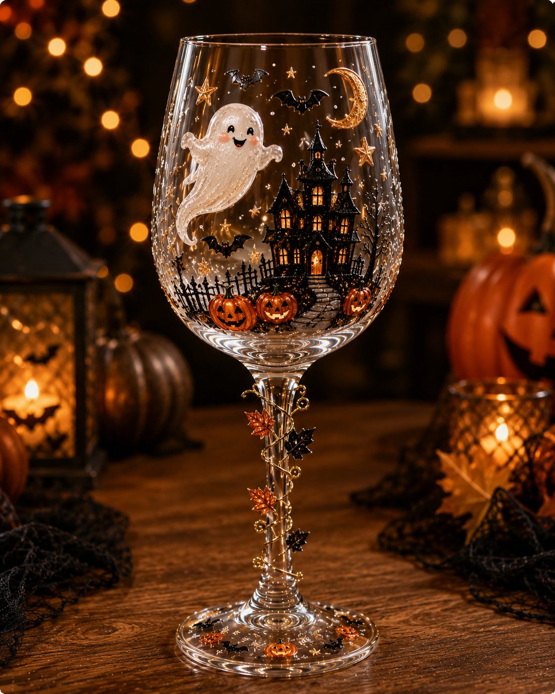 🎃 3D Halloween Goblet – Spooky Stemmed Glass