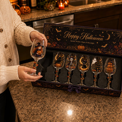 🎃 3D Halloween Goblet – Spooky Stemmed Glass