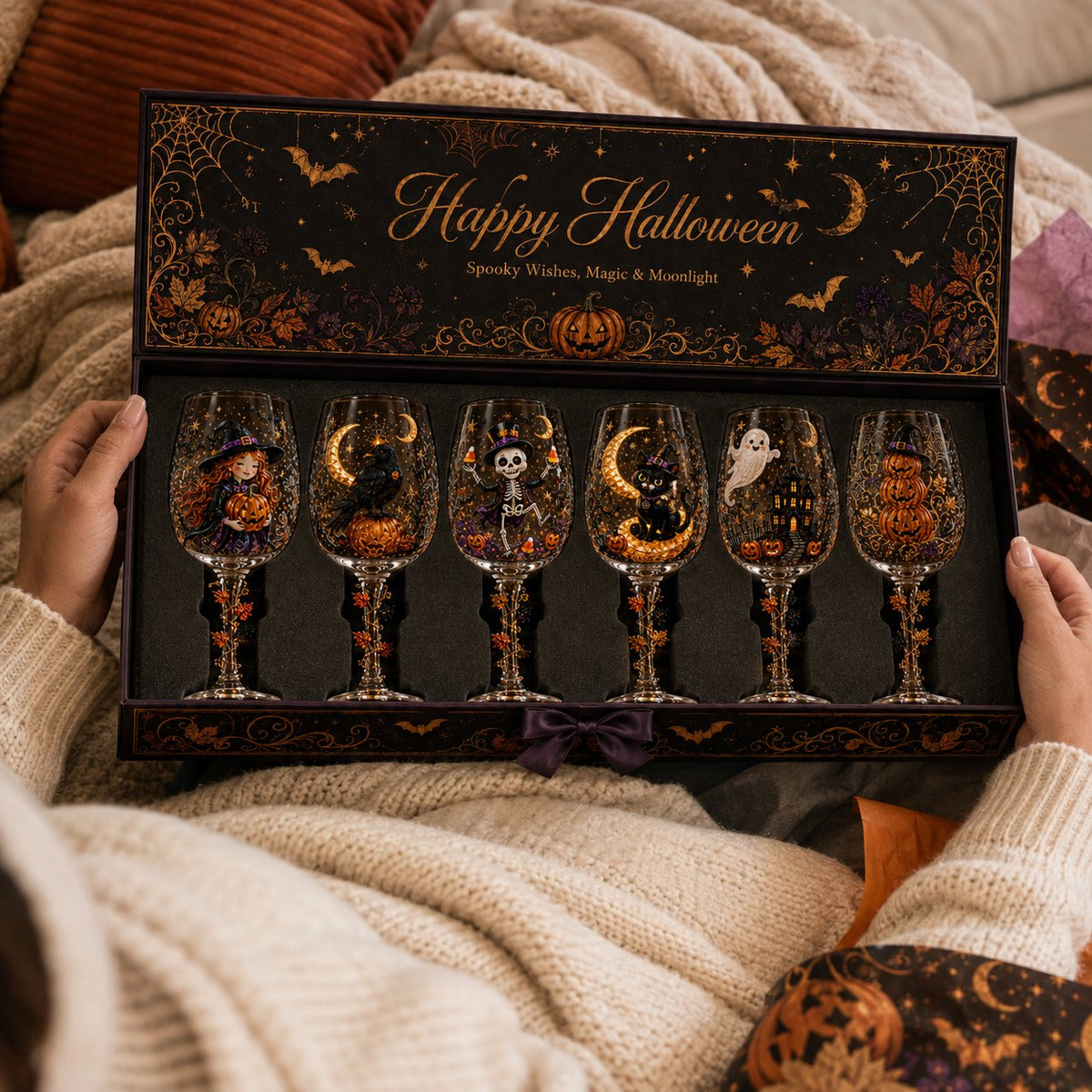 🎃 3D Halloween Goblet – Spooky Stemmed Glass