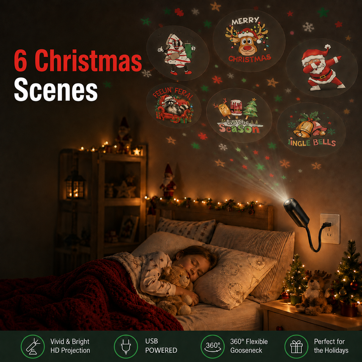 LAST DAY 50% OFF🔥HD CHRISTMAS SCENE PROJECTOR