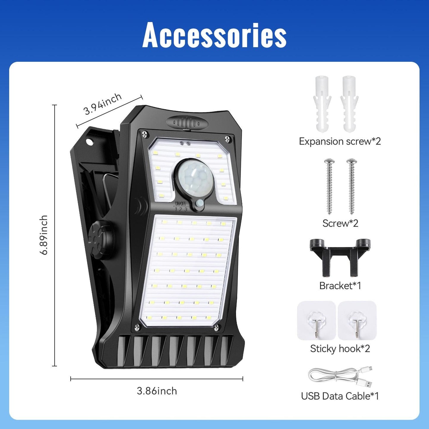 🌎Ends Today: 70% OFF!🔥Solar Rechargeable Clip Light - Motion Sensor