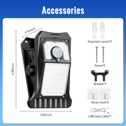 🌎Ends Today: 70% OFF!🔥Solar Rechargeable Clip Light - Motion Sensor