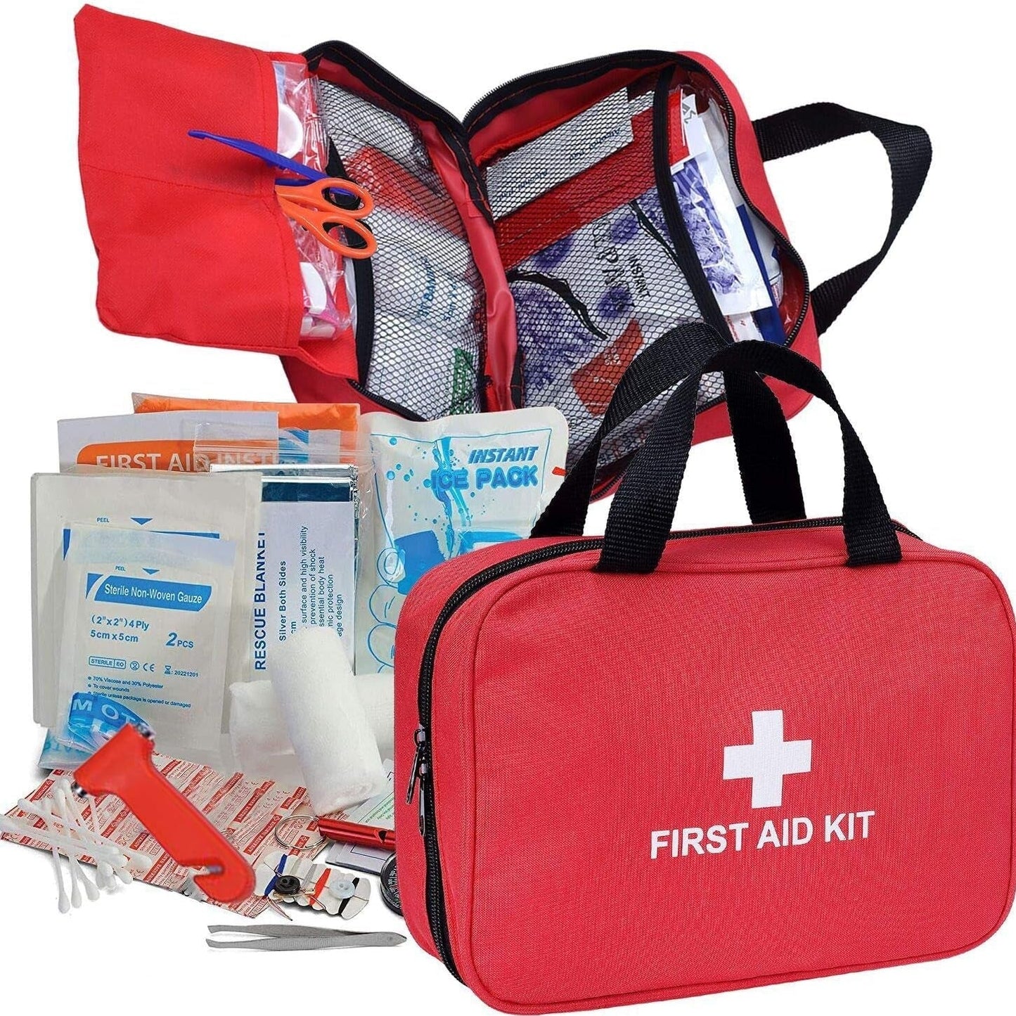 🚨First Aid Kit – High-quality, waterproof, and portable trauma first aid kit, suitable for various emergency situations
