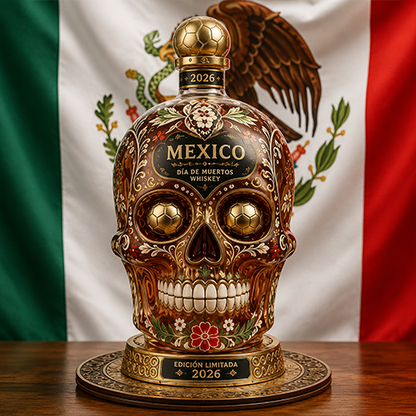 ⚽⚽🇲🇽Mexico 2026 Día de Muertos Whiskey Bottle