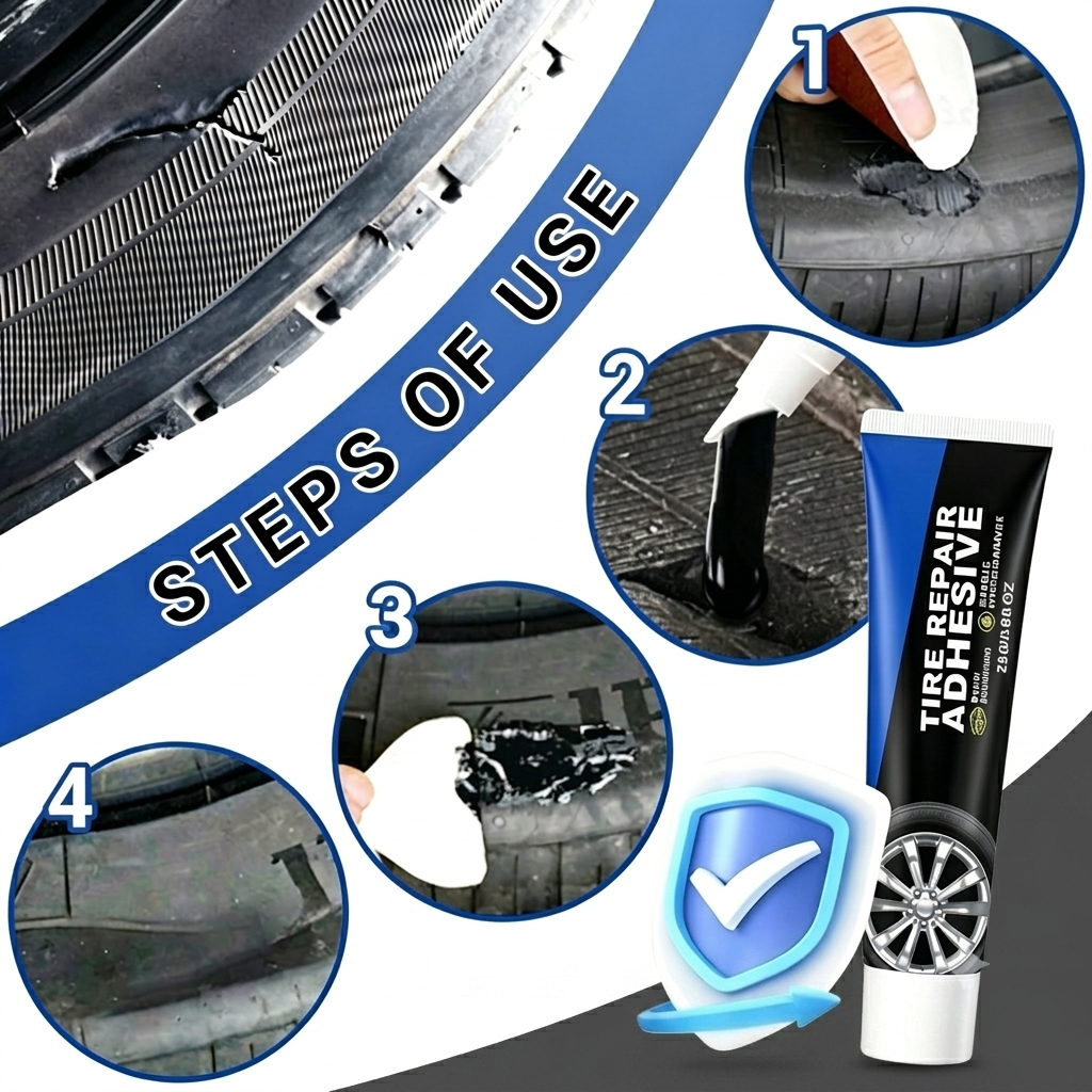 🔥Weather-Resistant Waterproof Flexible Tire Repair Adhesive