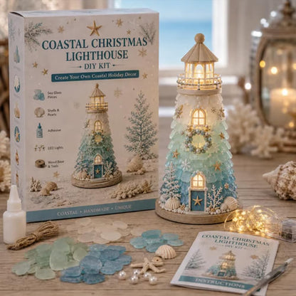 ✈️Last Day 50% OFF✨Lighted Christmas Character Sea Glass-Style Lighthouse Kit Collection