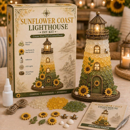 ✈️Last Day 50% OFF✨Lighted Christmas Character Sea Glass-Style Lighthouse Kit Collection
