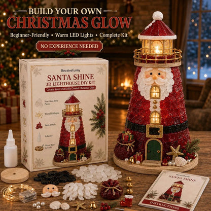 ✈️Last Day 50% OFF✨Lighted Christmas Character Sea Glass-Style Lighthouse Kit Collection