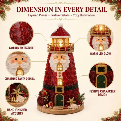✈️Last Day 50% OFF✨Lighted Christmas Character Sea Glass-Style Lighthouse Kit Collection