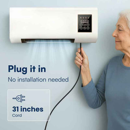 ❄️🔥 2-in-1 Wall-Mounted Heater & Air Cooler | Fast Cooling & Heating for Any Room