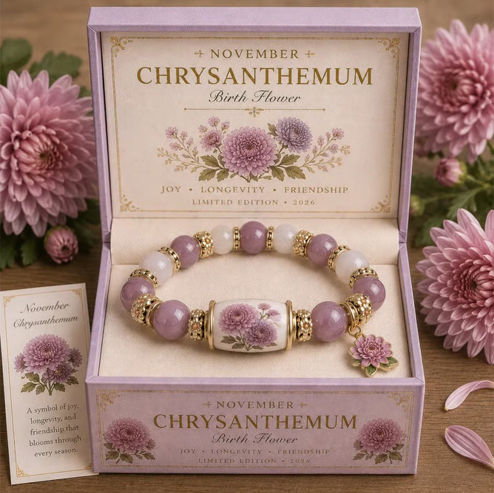 ✈️Last Day 50% OFF✨🌸 Birth Flower Blessing Bracelet | 2026 Limited Edition Only 8 Left