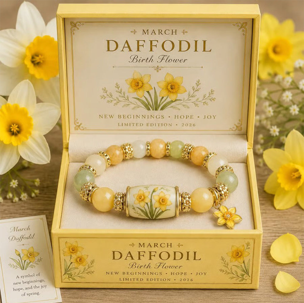 ✈️Last Day 50% OFF✨🌸 Birth Flower Blessing Bracelet | 2026 Limited Edition Only 8 Left