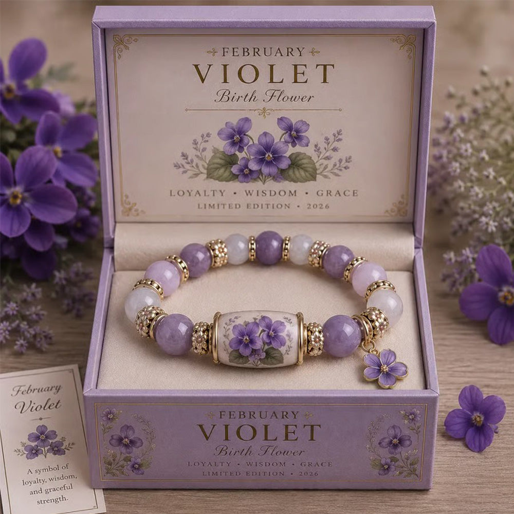 ✈️Last Day 50% OFF✨🌸 Birth Flower Blessing Bracelet | 2026 Limited Edition Only 8 Left