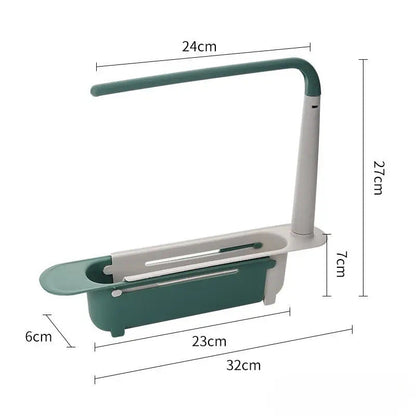 🔥LAST DAY 50% OFF - ✨ Adjustable Telescopic Sink Organizer – Drain, Dry & Declutter