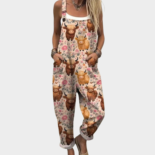 Comfortable Printed Overall