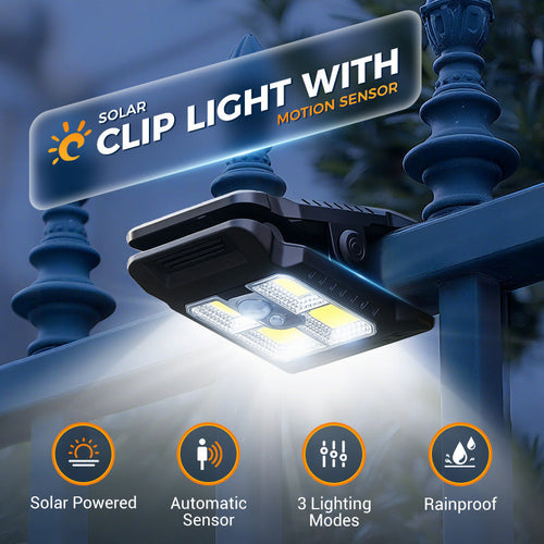 🌎Ends Today: 70% OFF!🔥Solar Rechargeable Clip Light - Motion Sensor