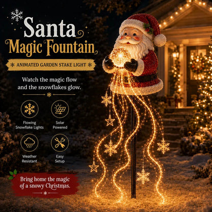 🎁Today Only: 66% OFF🔥Snowman Magic Fountain – Solar Flowing Snowflake Christmas Garden Light