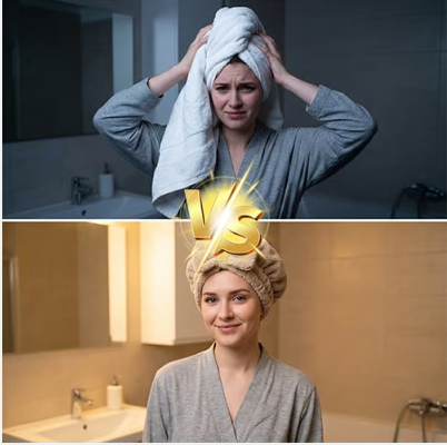 🎀Cute bow drying cap for women, absorbent quick-drying, thickened