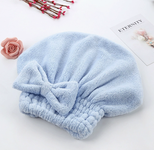 🎀Cute bow drying cap for women, absorbent quick-drying, thickened