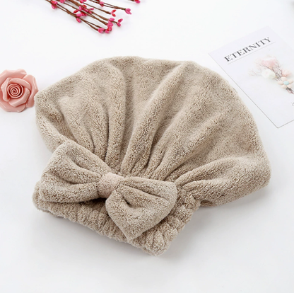 🎀Cute bow drying cap for women, absorbent quick-drying, thickened